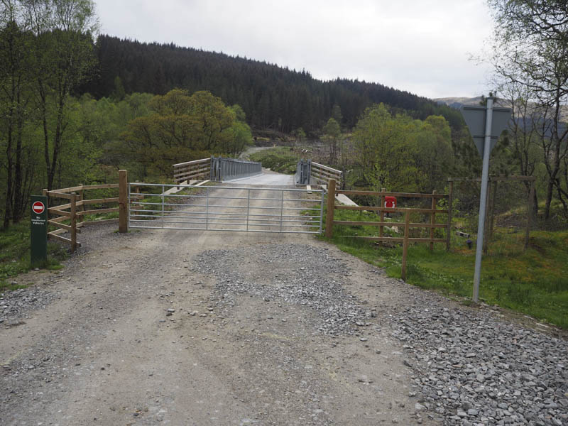 Start of walk, Bridge over the River Orchy