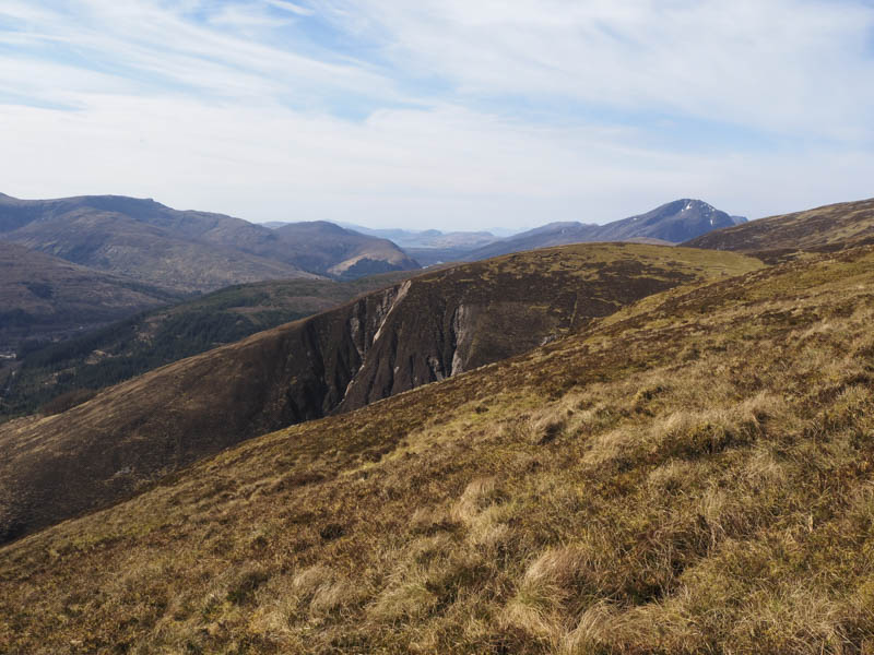 Head of Coire Dubh-riabhach. Lochcarron in the distance