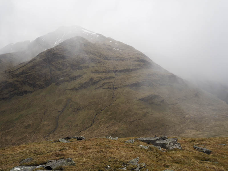 Ben Lui in a snow shower