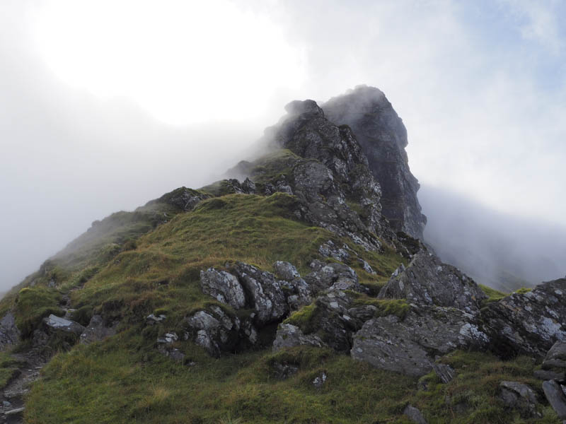 View back towards summit of Beinn an Lochain