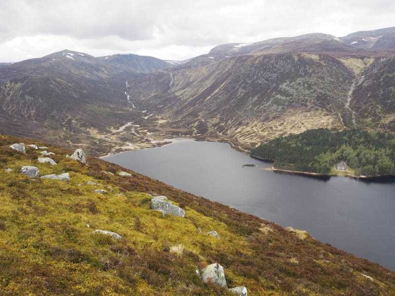 West End of Loch Muick with Broad Cairn and Cairn Bannoch