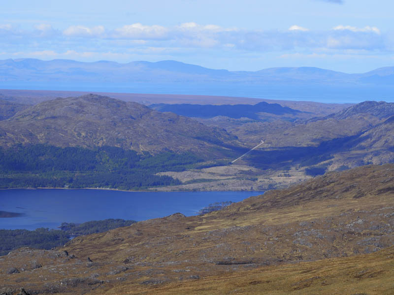 Loch Maree and Meall Lochan a' Ghleirich. Isle of Skye beyond