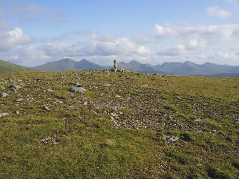 Summit, Beinn Chaorach. Crianlarich Hills beyond