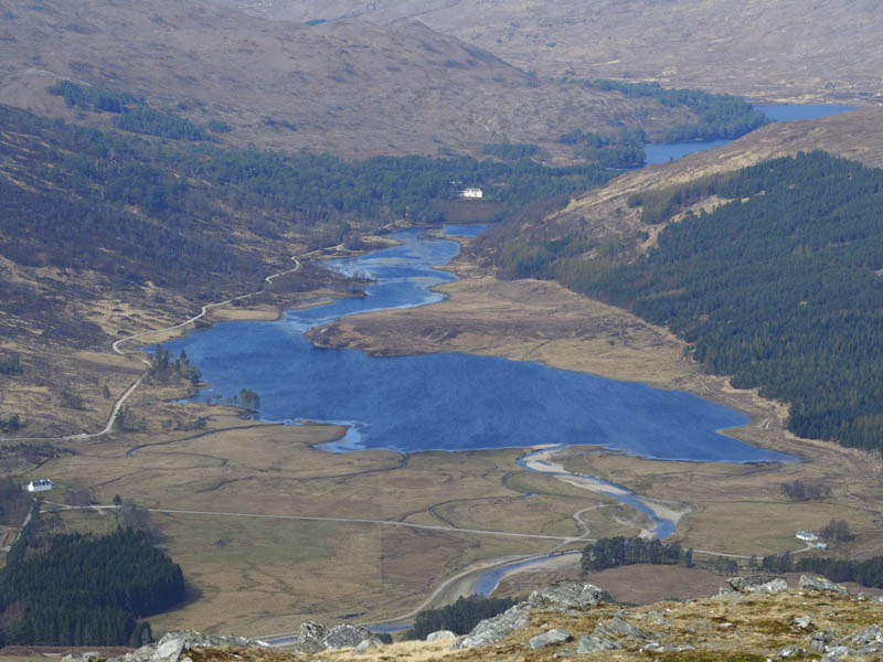 Lochs Coulin and Clair and Coulin Lodge - zoomed