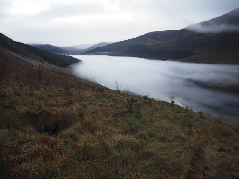 Mist covered Loch Beannacharain