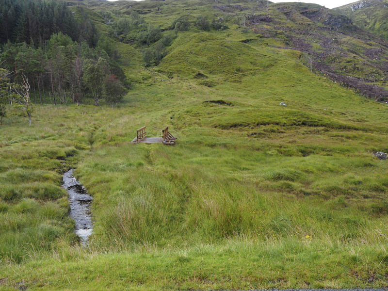 Start of walk and bridge over the Allt Ceann Locha