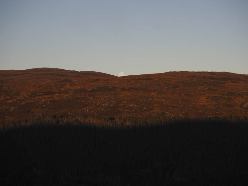 Moon about to disappear