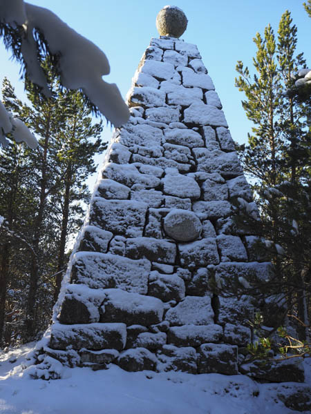 Princess Royal's Cairn and summit of Canup