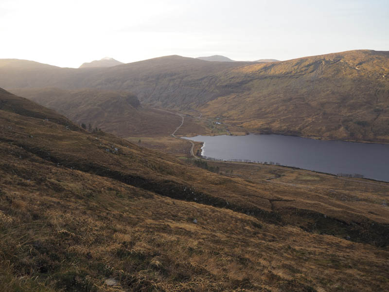 View back to start. Beinn Leoid in the distance