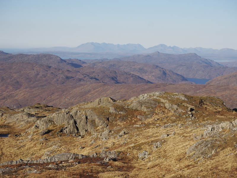 Hills of Morar and Isle of Skye - zoomed