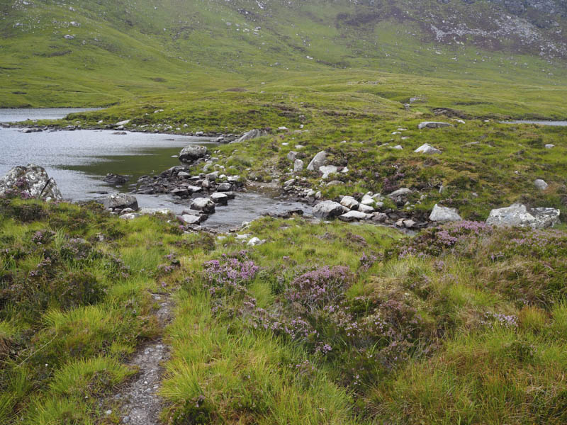 Stepping stones between Loch an t-Seilg and Loch an Aslaird