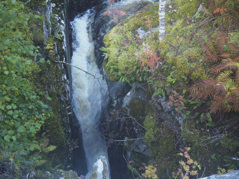 Waterfall upstream from Ach-mhairc Bridge