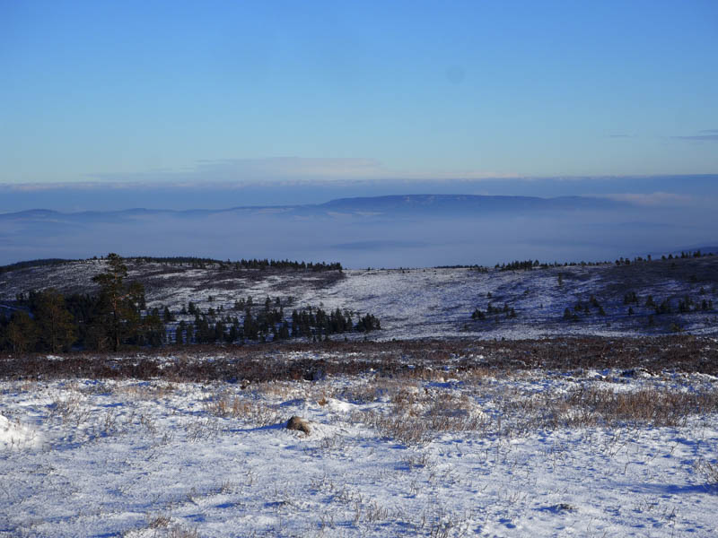 View towards the cloudy north-east