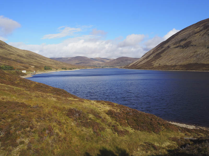 Loch Garry on return route. Pumping Station on left