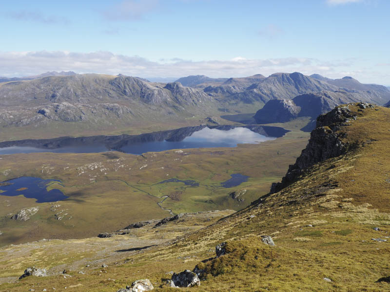 Fionn Loch, Dubh Loch and the Fisherfield Hills