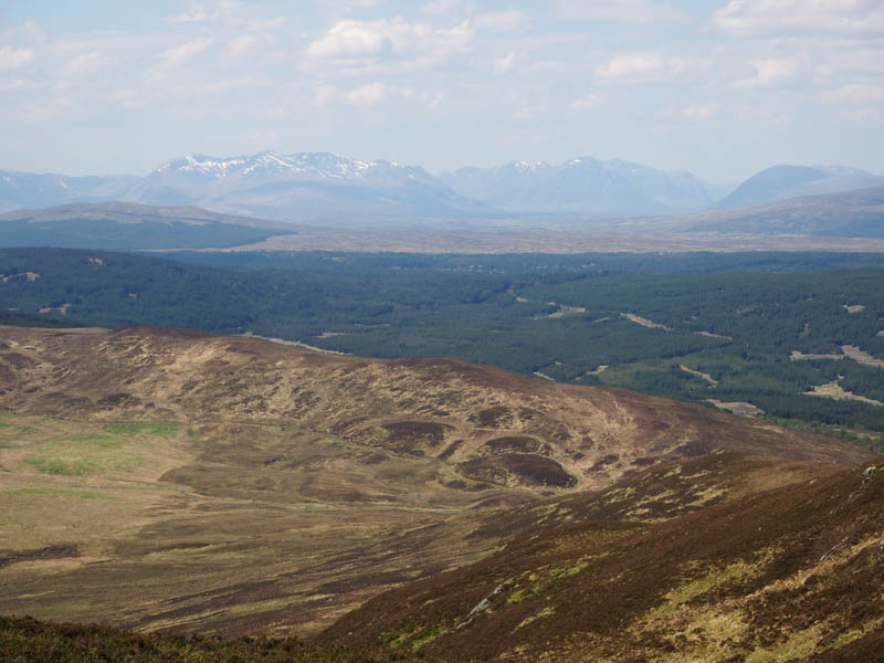 Rannoch Moor, White Corries and Glen Coe Mountains zoomed