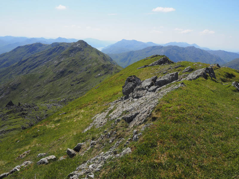 View back along ridge