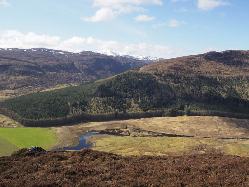 Across Strathconon to Beinn Mheadhoin. Strathfarrar Hills in the distance