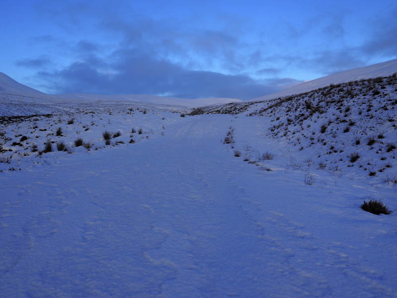Track east of Neaty Burn. Meallan Buidhe in the distance