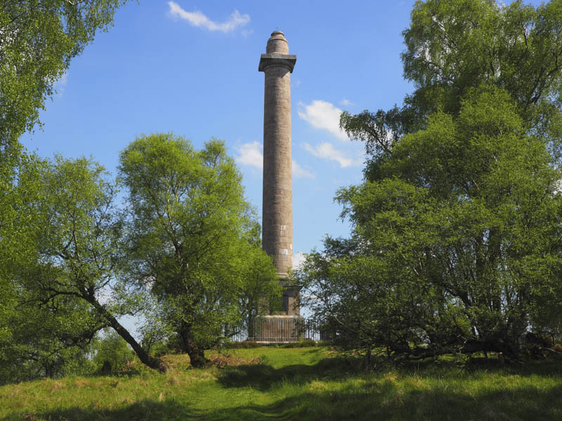 Duke of Gordon's Monument and summit of Torr Alvie