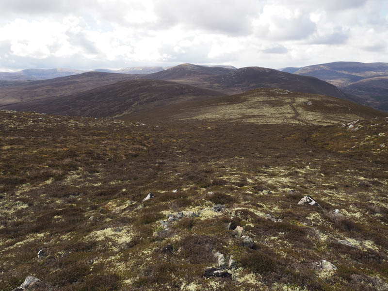 Route to Clach-mheall. Meallach Bheag and Meallach Mhor beyond