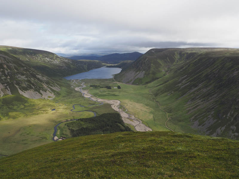 View back to Gaick Lodge and Loch an t-Seilich