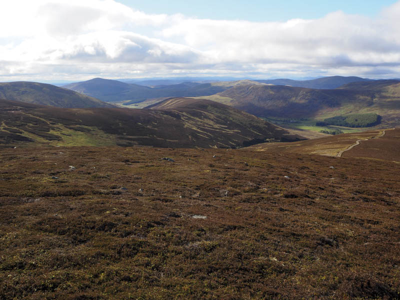 Mount Blair, Fore Brae and across Glen Isla to Creagan Caise