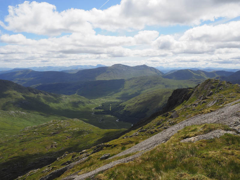 Glen Dessarry. Gulvain and Ben Nevis beyond