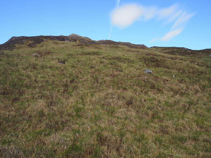 Route up hillside of Sgurr a' Mhuidhe