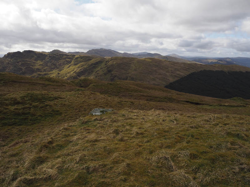 Mullach Coire a' Chuir and Stob na Boine Druim-fhinn. Beinn Bheula beyond