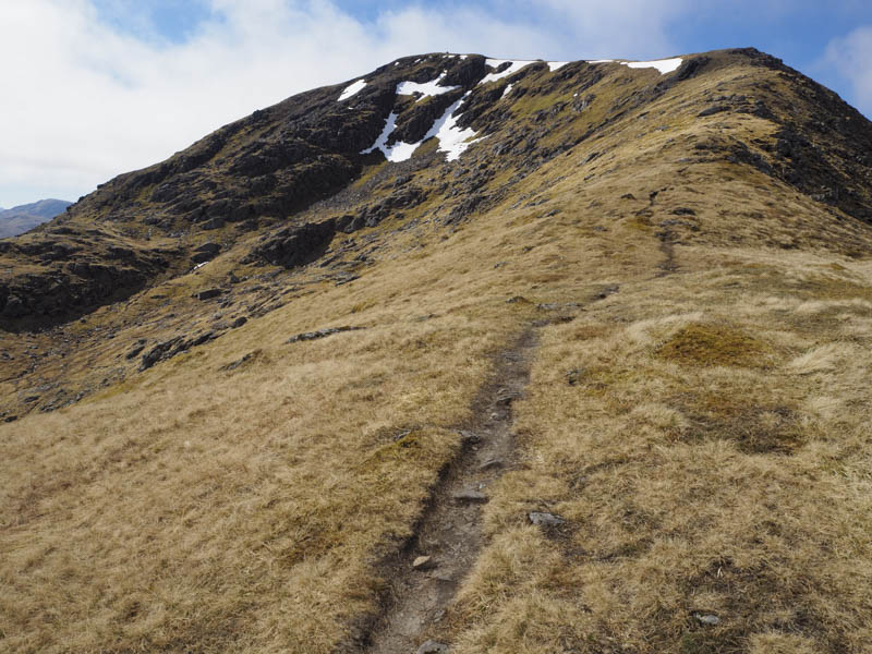 Coire Dubh Beag and final approach to Beinn a' Chreachain