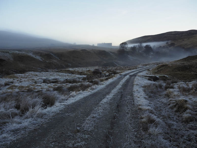 Diebidale Lodge in the mist