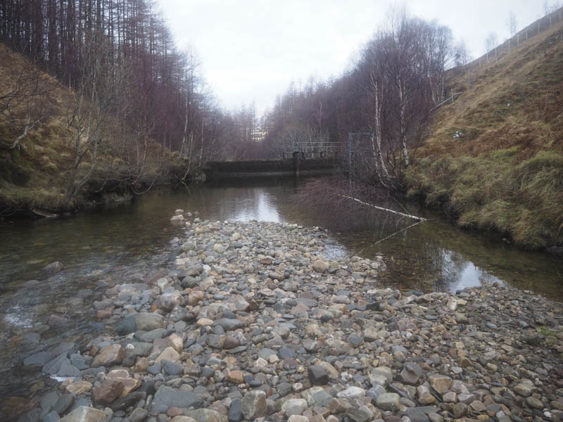 Dam and water intake, Allt Choimhlidh