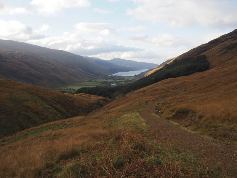 View back to start and Loch Fyne