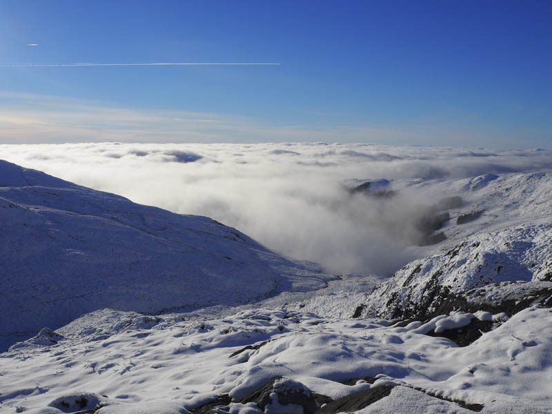 Cloud covering Loch Ard and to the south