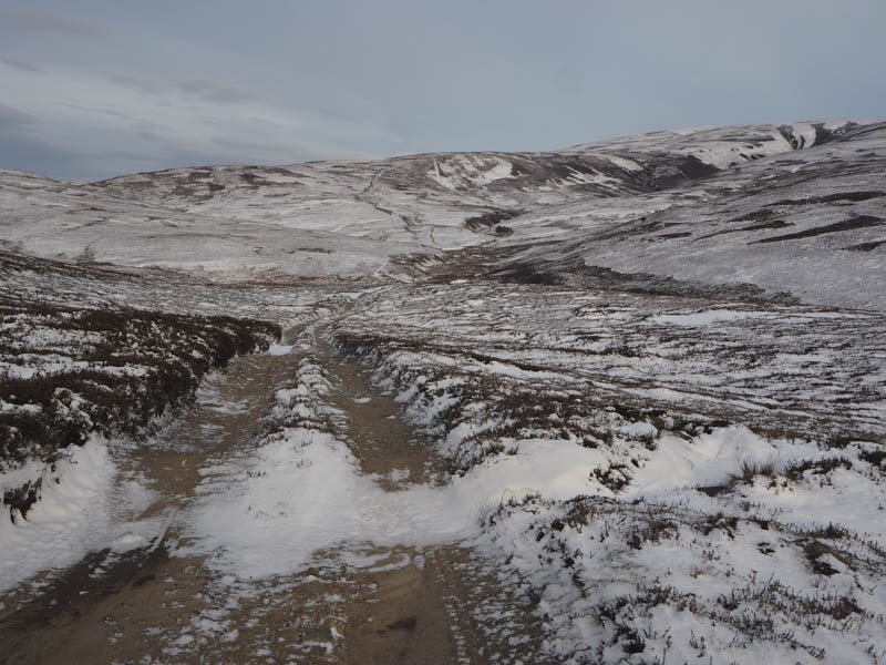 Track descending to Water of Tarf. Glen Cat beyond