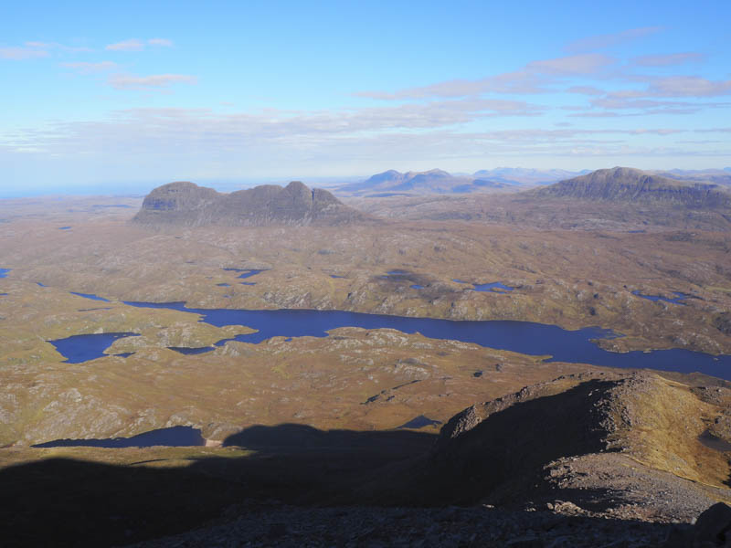 Loch Veyatie, Suilven, Quinag and Canisp from Cul Mor