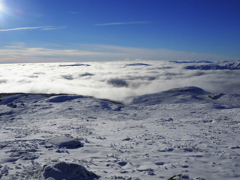 Cloud inversion to the south-west of Beinn Chochan