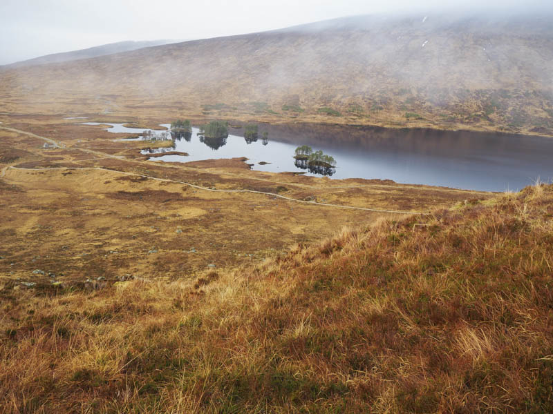 West End Loch Ossian on descent of Meall na Lice