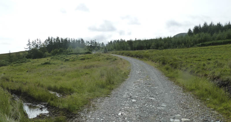 Start of walk, track leading to Lairig Leacach