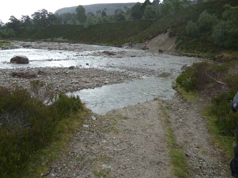 Quoich Water. Vehicle track washed away in storm of 2015
