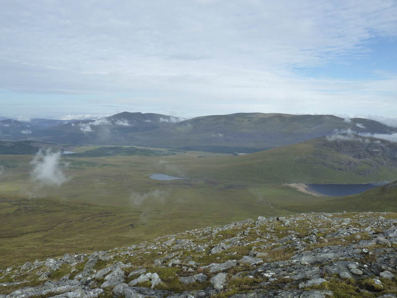 Approach route. Beinn a' Chaorainn and Creag Meagaidh Range beyond