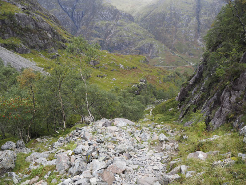 Looking back down path from Lost Valley (Coire Gabhail)