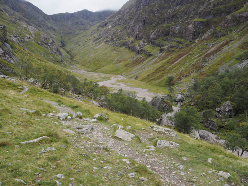 Lost Valley (Coire Gabhail) and route to Stob Coire Sgreamhach