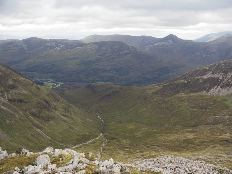 Gleann a' Cholais and Loch Leven. Stob Ban beyond