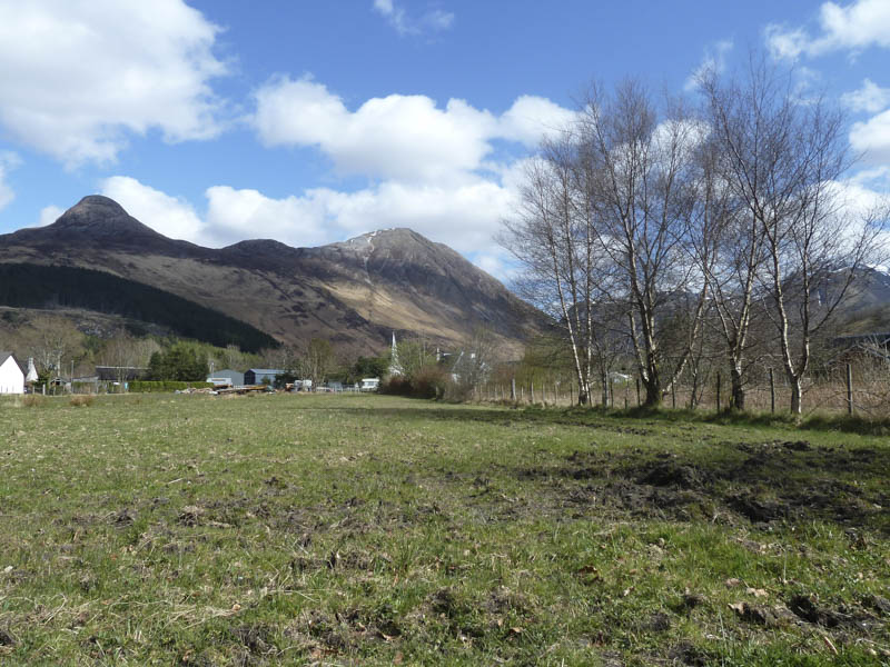 View fromaccommodation, Pap of Glencoe and Sgorr nam Fiannaidh