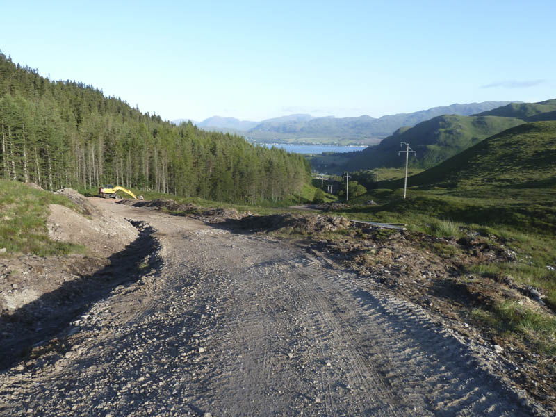 Estate Track being upgaded for a Hydro Scheme. Loch Carron beyond