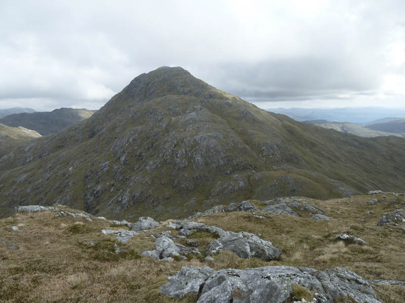 Sgurr Dhomhnuill showing ascent route