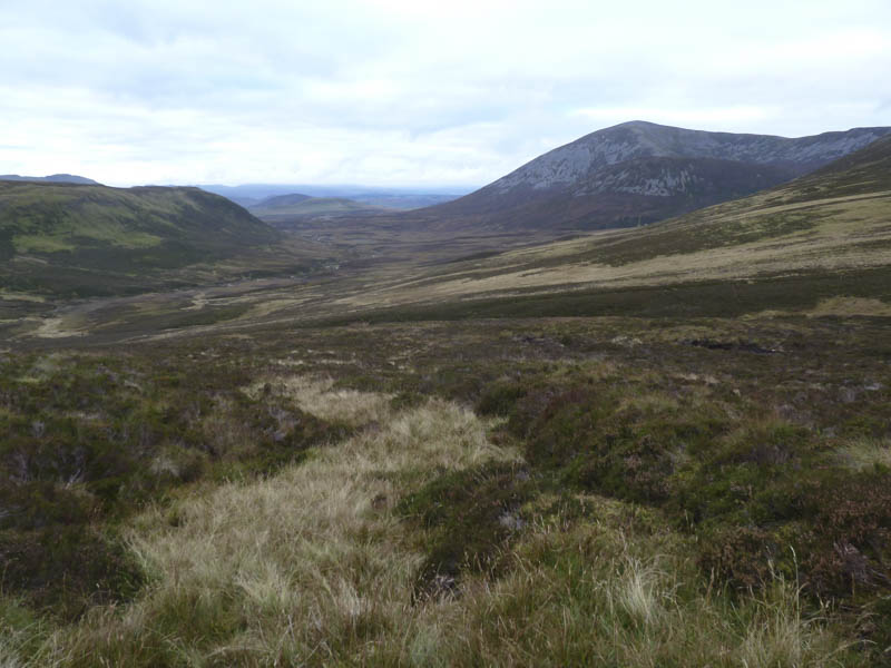 Looking back at approach route and Carn Liath
