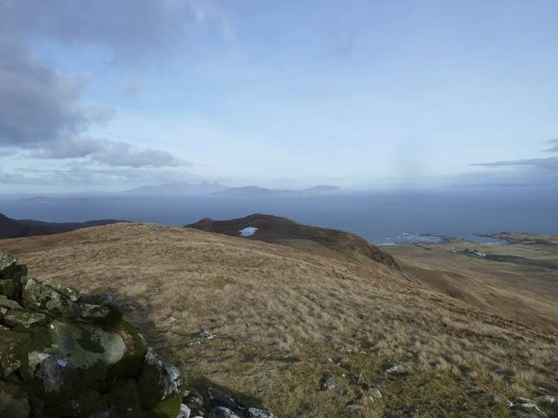Meall Meadhoin. Isles of Rum and Eigg beyond